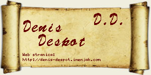 Denis Despot vizit kartica